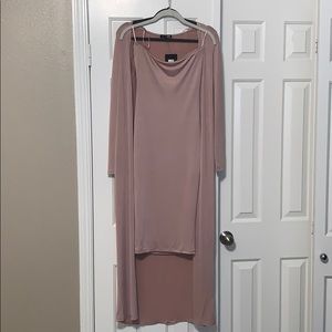 Midi dress with matching duster.